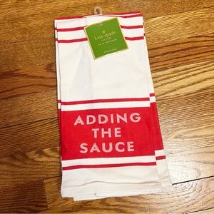 Kate Spade “Adding the Sauce” Kitchen Towels NEW Cotton